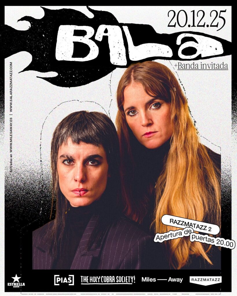 Bala, el duo gallego actuará en la Sala Razztazz el 20 de diciembre