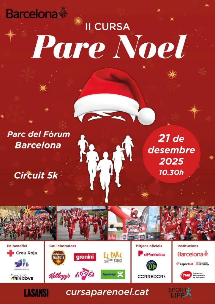Carrera de Papá Noel en Barcelona 21 de diciembre