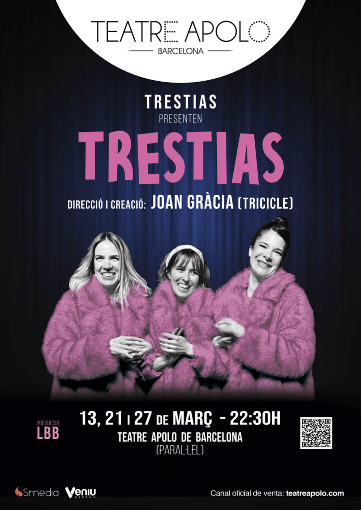 TRESTIAS se presentará en el Teatre Apolo los días 13, 21 y 27 de marzo