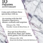 Paradiso, la icónica coctelería, conmemora su décimo aniversario el 7 y 8 de febrero