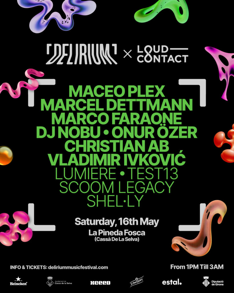 Delirium Festival revela el lineup completo para su estreno anual, destacando a artistas como Maceo Plex y Marcel Dettmann, el 16 de mayo