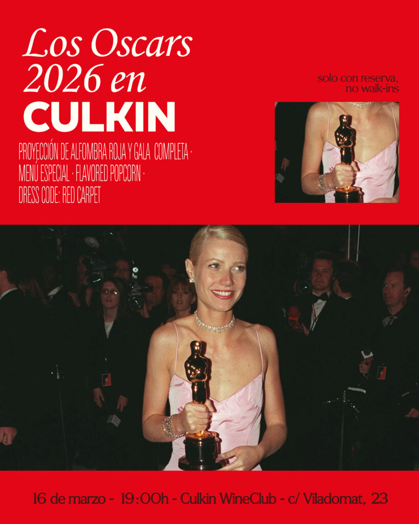 El lunes 16 de marzo a las 19:00 h, CULKIN brindará una experiencia especial para los amantes del cine y la gastronomía, retransmitirán la gala y la alfombra roja de los Oscars.