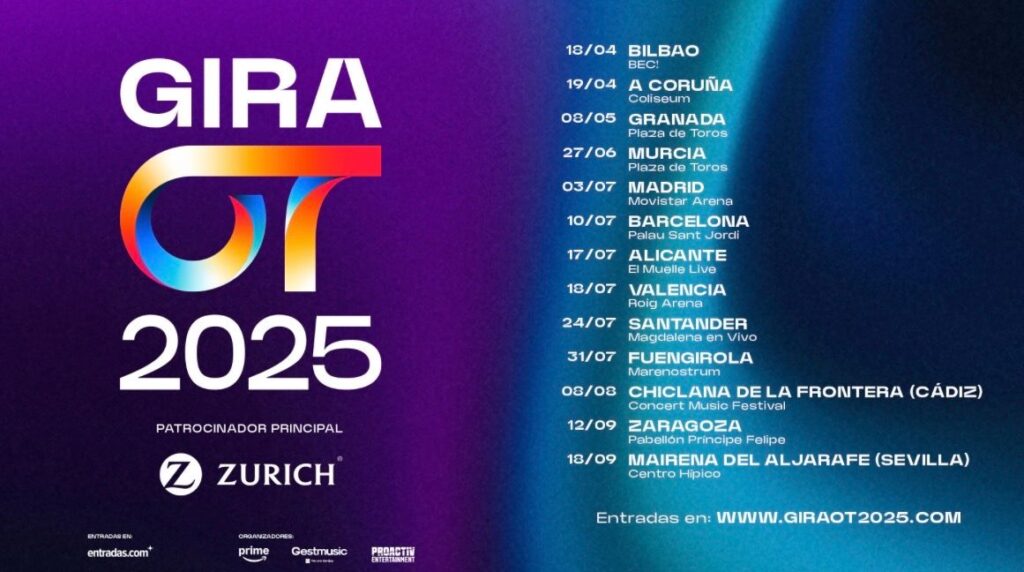 La recta final de los preparativos para la Gira OT 2025 está en marcha, con el estreno el 18 de abril en el Bizkaia Arena (BEC!)