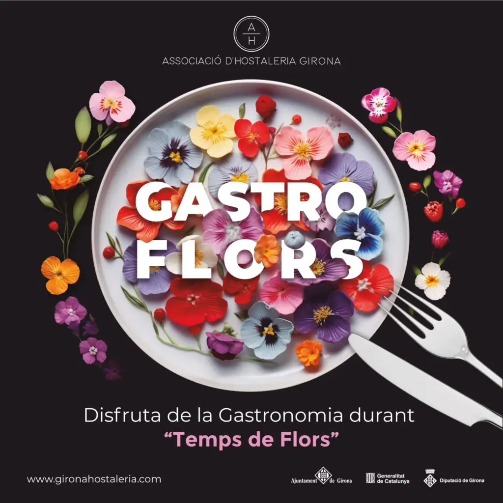 La campaña gastronómica Gastroflors, con platos elaborados a base de flores durante el Temps de Flors en Girona, celebra su 14ª edición del 9 al 17 de mayo de 2026.