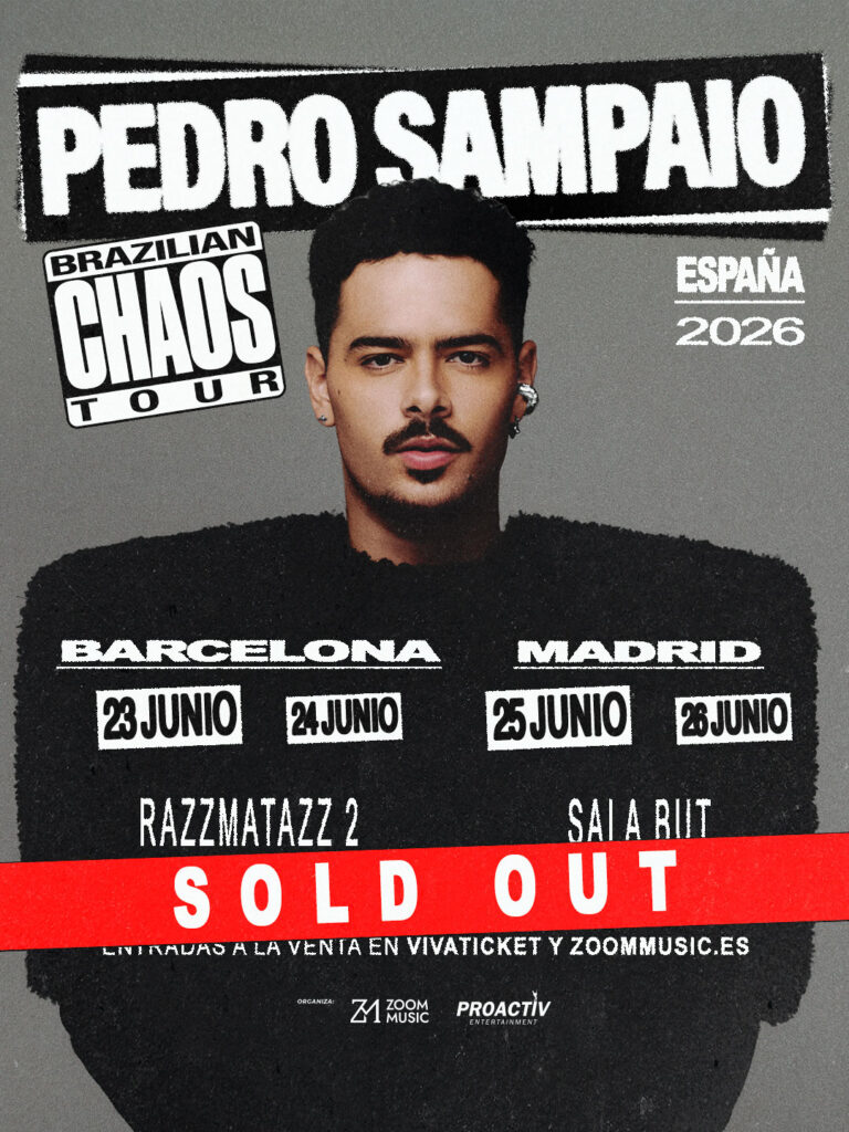 El brasileño Pedro Sampaio aterriza esta semana en Barcelona y Madrid con todas las entradas agotadas 23 y 24 de junio en Razzmatazz 2 (Barcelona) y el 25 y 26 de junio en la Sala But (Madrid).