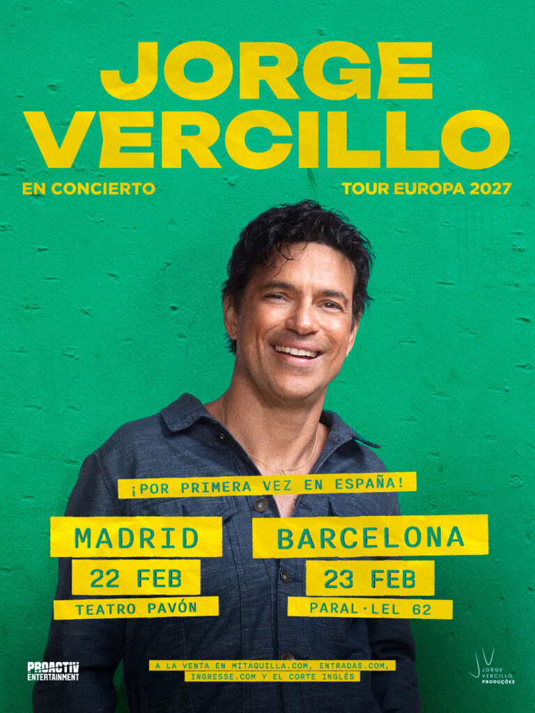 Jorge Vercillo llega por primera vez a España con dos conciertos en Madrid y Barcelona el 22 y 23 de febrero